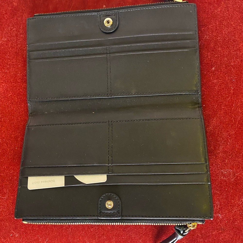 Kate Spade Mulberry Street Small Malea Black Leather Bifold Wallet - Picture 4 of 6